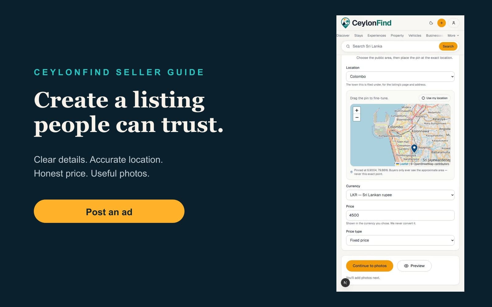 How to Create a CeylonFind Listing People Can Trust